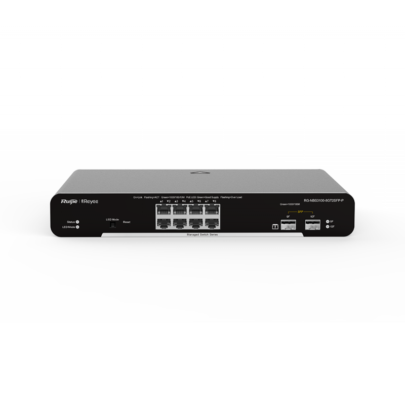 Коммутатор L2 8*1Гб/c + 2*SFP, металлический корпус Ruijie RG-NBS3100-8GT2SFP фото, купить, цена, магазин
