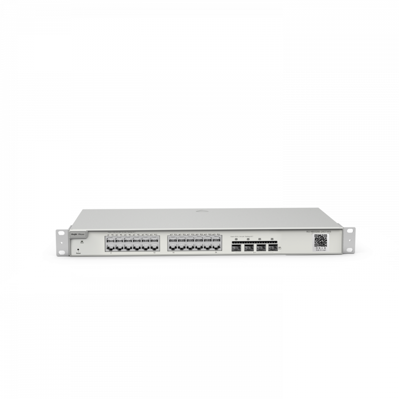 Коммутатор L2+ 24*1Гб/c + 4*SFP+, металлический корпус, крепления в стойку, статическая маршрутизация Ruijie RG-NBS5200-24GT4XS фото, купить, цена, магазин