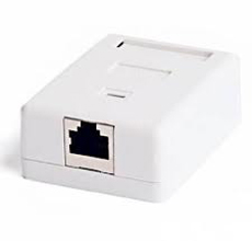 SB-2-8P8C-C5e-WH Розетка компьютерная RJ-45(8P8C), категория 5e, двойная, внешняя, Dual IDC(110&Krone type) Hyperline SB-2-8P8C-C5e-WH фото, купить, цена, магазин