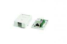 SB2-1-8P8C-C5e-SH-WH Розетка компьютерная RJ-45(8P8C), категория 5e, экранированная, одинарная, внешняя, Dual IDC(110&Krone type) Hyperline SB2-1-8P8C-C5e-SH-WH фото, купить, цена, магазин