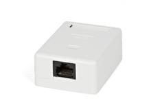 SB2-1-8P8C-C5e-WH Розетка компьютерная RJ-45(8P8C), категория 5e, одинарная, внешняя, Dual IDC(110&Krone type) Hyperline SB2-1-8P8C-C5e-WH фото, купить, цена, магазин