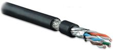 Hyperline SFTP4-C7A-S22-OUT-PE-BK-500 (500 м) Кабель витая пара S/FTP Hyperline SFTP4-C7A-S22-OUT-PE-BK-500 фото, купить, цена, магазин