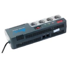 Стабилизатор AVR-1012-G, 1200ВА, LED, Индикация режимов работы, Диапазон работы AVR: 140-280В, 4 вых., 1.2 м., Серый D-Link SVC-AVR-1012-G фото, купить, цена, магазин