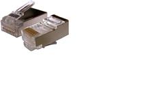 Коннектор RJ-45 8P8C FTP Кат. 6 TWT, экранированный, универсальный, для толстого кабеля, со вставками, 100 шт. в уп TWT-PL45/S-8P8C-6T TWT TWT-PL45/S-8P8C-6T фото, купить, цена, магазин
