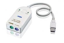 Адаптер, USB<=>2xPS2, A-тип>2xMINI-DIN6, Male>2xFemale, USB 1.0/1.1, (на шнуре 30см;Windows98/98SE/2000/XP/Linux/MAC OS 8.6 или выше/SUN Solaris 8) Aten UC100KMA фото, купить, цена, магазин