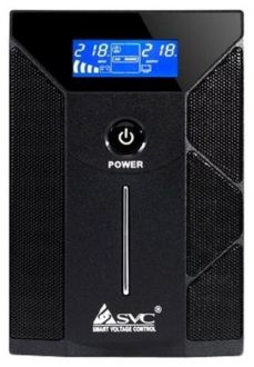 ИБП W-600L, Smart, USB, Диапазон работы AVR: 165-275В, Возможность подключения дополнительных батарей 12В(не поставляется в комплекте), 2 вых.: Shuko CEE7, Чист SVC W-600L фото, купить, цена, магазин