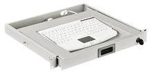 Клавиатурная полка 1U, с мини-клавиатурой KBD-ACK-EN-RS-PS/2 / KeySonic ACK-540 c сенсорной панелью (touchpad), разъем PS/2, раскладка клавиатуры US, цвет серый ZPAS WZ-SB78-00-01-011 фото, купить, цена, магазин