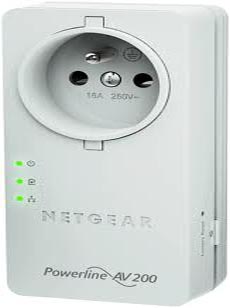 Powerline AV Ethernet нано адаптер 200 Мбит/с, 2 LAN порта FE, сквозная розетка NetGear XAV2602-100PES фото, купить, цена, магазин