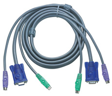 ATEN 2L-1005P/C Шнур мон+клав+мышь PS/2 HD DB15+2x6MINI-DIN Aten 2L-1005P/C фото, купить, цена, магазин