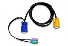 ATEN 2L-5702P Шнур мон+клав+мышь PS/2 SPHD15=>HD DB15+2x6MINI-DIN Aten 2L-5702P фото, купить, цена, магазин