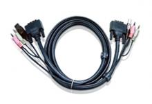 ATEN 2L-7D03U Шнур мон+клав+мышь USB+аудио DVI-D Single Link+USB A-Тип+2xRCA=>DVI-D Single Link+USB B-Тип+2xRCA Aten 2L-7D03U фото, купить, цена, магазин