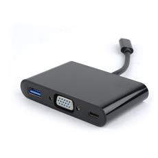 Переходник USB Cablexpert A-CM-VGA3in1-01, USB Type-C/VGA + USB3 + подзарядка USB-C, 15см, пакет Cablexpert A-CM-VGA3in1-01 фото, купить, цена, магазин
