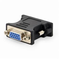 Переходник DVI-I - VGA Cablexpert A-DVI-VGA-BK, 29M/15F, черный, пакет Cablexpert A-DVI-VGA-BK фото, купить, цена, магазин