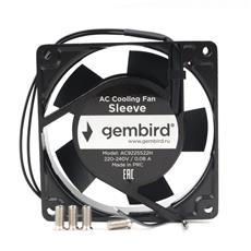 Вентилятор Gembird, 92x92x25, AC, 220, втулка, 2 pin, провод 30 см Gembird AC9225S22H фото, купить, цена, магазин