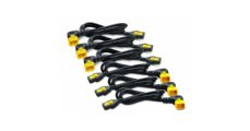 Кабель силовой Power Cord Kit (6 ps), Locking, IEC 320 C13 to IEC 320 C14 (90 Degree), 10A, 208/230V, 1.2m, 3 Left + 3 Right (repl. AP8704R) APC AP8704R-WW фото, купить, цена, магазин