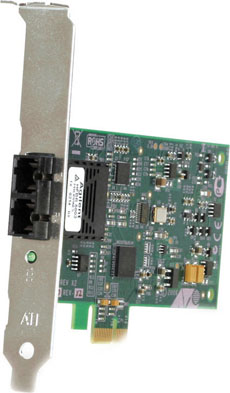 100Mbps Fast Ethernet PCI-Express Fiber Adapter Card; ST connector, includes both standard and low profile brackets, Single pack Allied Telesis AT-2711FX/ST фото, купить, цена, магазин