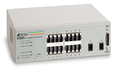 16 port 10/100/1000TX WebSmart switch with 2 SFP combo Allied Telesis AT-GS950/16 фото, купить, цена, магазин