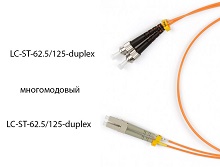 Патч-корд волоконно-оптический (шнур) многомодовый MM 62.5/125, LC-ST, duplex - 1M АТМ-оптика ATM-LC-ST-62.5/125-DX-1M/UPC фото, купить, цена, магазин