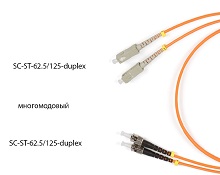 Патч-корд волоконно-оптический (шнур) многомодовый MM 62.5/125, SC-ST, duplex - 1M АТМ-оптика ATM-SC-ST-62.5/125-DX-1M/UPC фото, купить, цена, магазин