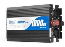 Инвертор, BI-1000 (1000Вт), Вход 12В/Выход 220В, 1 вых.: Shuko CEE7, USB-порт 2А, Защита от перегрева, перегрузки, короткого замыкания, Чёрный SVC BI-1000 фото, купить, цена, магазин