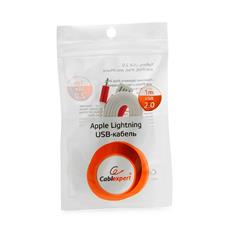 Кабель USB 2.0 Cablexpert CC-ApUSBr1m, AM/Lightning 8P, 1м, мультиразъем USB A, силиконовый шнур, разъемы розовый металлик, пакет Cablexpert CC-ApUSBr1m фото, купить, цена, магазин