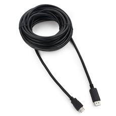 Кабель DisplayPort->HDMI Cablexpert CC-DP-HDMI-10M, 10м, 20M/19M, черный, экран, пакет Cablexpert CC-DP-HDMI-10M фото, купить, цена, магазин