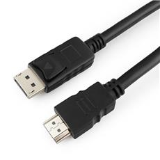 Кабель DisplayPort->HDMI Cablexpert CC-DP-HDMI-5M, 5м, 20M/19M, черный, экран, пакет Cablexpert CC-DP-HDMI-5M фото, купить, цена, магазин