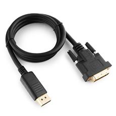 Кабель DisplayPort->DVI Cablexpert CC-DPM-DVIM-1M, 1м, 20M/25M, черный, экран, пакет Cablexpert CC-DPM-DVIM-1M фото, купить, цена, магазин