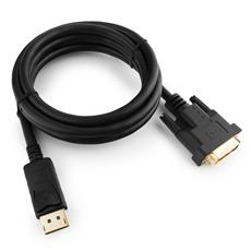 Кабель DisplayPort->DVI Cablexpert CC-DPM-DVIM-6, 1.8м, 20M/25M, черный, экран, пакет Cablexpert CC-DPM-DVIM-6 фото, купить, цена, магазин