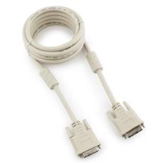 Кабель DVI-D single link Cablexpert CC-DVI-10, 19M/19M, 3.0м, серый, экран, феррит.кольца, пакет Cablexpert CC-DVI-10 фото, купить, цена, магазин