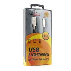 Кабель Cablexpert для Apple CC-G-APUSB01Bk-3M, AM/Lightning, серия Gold, длина 3м, черный, блистер Cablexpert CC-G-APUSB01Bk-3M фото, купить, цена, магазин