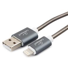 Кабель Cablexpert для Apple CC-G-APUSB02Gy-1M, AM/Lightning, серия Gold, длина 1м, титан, блистер Cablexpert CC-G-APUSB02Gy-1M фото, купить, цена, магазин