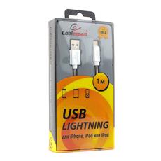 Кабель Cablexpert для Apple CC-G-APUSB02S-1M, AM/Lightning, серия Gold, длина 1м, серебро, блистер Cablexpert CC-G-APUSB02S-1M фото, купить, цена, магазин