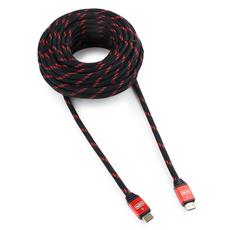 Кабель HDMI Cablexpert, серия Gold, 15 м, v1.4, M/M, красный, позол.разъемы, алюминиевый корпус, нейлоновая оплетка, коробка Cablexpert CC-G-HDMI02-15M фото, купить, цена, магазин