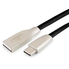 Кабель USB 2.0 Cablexpert CC-G-USBC01Bk-1M, AM/Type-C, серия Gold, длина 1м, черный, блистер Cablexpert CC-G-USBC01Bk-1M фото, купить, цена, магазин