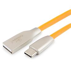 Кабель USB 2.0 Cablexpert CC-G-USBC01O-1M, AM/Type-C, серия Gold, длина 1м, оранжевый, блистер Cablexpert CC-G-USBC01O-1M фото, купить, цена, магазин