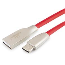 Кабель USB 2.0 Cablexpert CC-G-USBC01R-1M, AM/Type-C, серия Gold, длина 1м, красный, блистер Cablexpert CC-G-USBC01R-1M фото, купить, цена, магазин