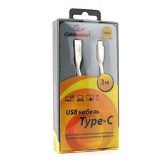 Кабель USB 2.0 Cablexpert CC-G-USBC01W-3M, AM/Type-C, серия Gold, длина 3м, белый, блистер Cablexpert CC-G-USBC01W-3M фото, купить, цена, магазин