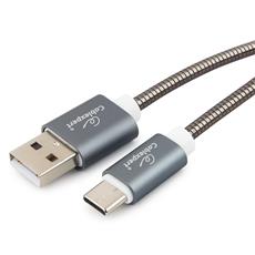 Кабель USB 2.0 Cablexpert CC-G-USBC02Gy-1M, AM/Type-C, серия Gold, длина 1м, титан, блистер Cablexpert CC-G-USBC02Gy-1M фото, купить, цена, магазин
