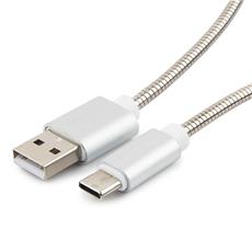 Кабель USB 2.0 Cablexpert CC-G-USBC02S-1.8M, AM/Type-C, серия Gold, длина 1.8м, серебро, блистер Cablexpert CC-G-USBC02S-1.8M фото, купить, цена, магазин