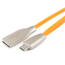 Кабель USB 2.0 Cablexpert CC-G-mUSB01O-1M, AM/microB, серия Gold, длина 1м, оранжевый, блистер Cablexpert CC-G-mUSB01O-1M фото, купить, цена, магазин