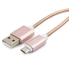 Кабель USB 2.0 Cablexpert CC-G-mUSB02Cu-1M, AM/microB, серия Gold, длина 1м, золото, блистер Cablexpert CC-G-mUSB02Cu-1M фото, купить, цена, магазин