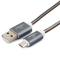 Кабель USB 2.0 Cablexpert CC-G-mUSB02Gy-1M, AM/microB, серия Gold, длина 1м, титан, блистер Cablexpert CC-G-mUSB02Gy-1M фото, купить, цена, магазин