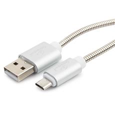 Кабель USB 2.0 Cablexpert CC-G-mUSB02S-1.8M, AM/microB, серия Gold, длина 1.8м, серебро, блистер Cablexpert CC-G-mUSB02S-1.8M фото, купить, цена, магазин