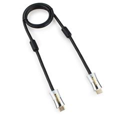 Кабель HDMI Cablexpert, серия Platinum, 1 м, v2.0, M/M, позол.разъемы, металлический корпус, ферритовые кольца, блистер Cablexpert CC-P-HDMI01-1M фото, купить, цена, магазин