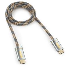 Кабель HDMI Cablexpert, серия Platinum, 1 м, v2.0, M/M, нейлоновая оплетка, позол.разъемы, серебристый металлический корпус, нейлоновая оплетка, блистер Cablexpert CC-P-HDMI02-1M фото, купить, цена, магазин