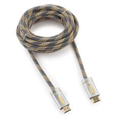 Кабель HDMI Cablexpert, серия Platinum, 4,5 м, v2.0, M/M, позол.разъемы, серебристый металлический корпус, нейлоновая оплетка, блистер Cablexpert CC-P-HDMI02-4.5M фото, купить, цена, магазин