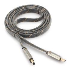 Кабель HDMI Cablexpert, серия Platinum, 1,8 м, v2.0, M/M, плоский, позол.разъемы, металлический корпус, нейлоновая оплетка, блистер Cablexpert CC-P-HDMI04-1.8M фото, купить, цена, магазин