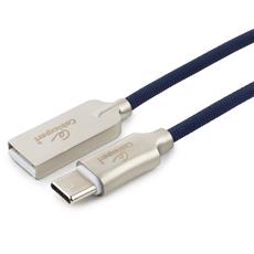 Кабель USB 2.0 Cablexpert CC-P-USBC02Bl-1.8M, AM/Type-C, серия Platinum, длина 1.8м, синий, нейлоновая оплетка, блистер Cablexpert CC-P-USBC02Bl-1.8M фото, купить, цена, магазин