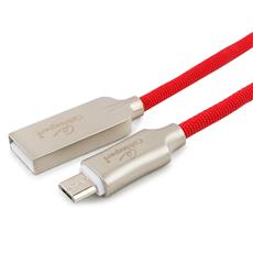 Кабель USB 2.0 Cablexpert CC-P-mUSB02R-1M, AM/microB, серия Platinum, длина 1м, красный, нейлоновая оплетка, блистер Cablexpert CC-P-mUSB02R-1M фото, купить, цена, магазин